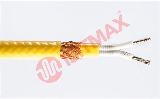 Metal-braided, silicone-insulated parallel heating cable